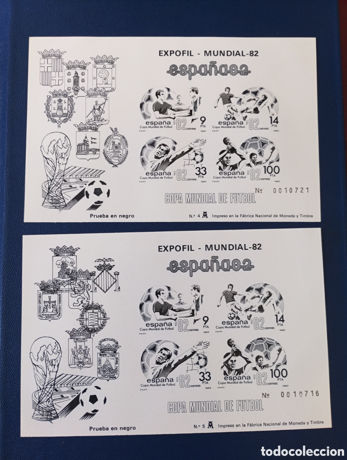 Sellos: PRUEBAS LUJO ESPA&Ntilde;A MNH 1982 COPA MUNDIAL DE FUTBOL ESPA&Ntilde;A 82. PERFECTAS