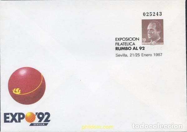 Sellos: 258142 MNH ESPA&Ntilde;A 1987 EXPOSICION FILATELICA RUMBO AL 92 - SEVILLA