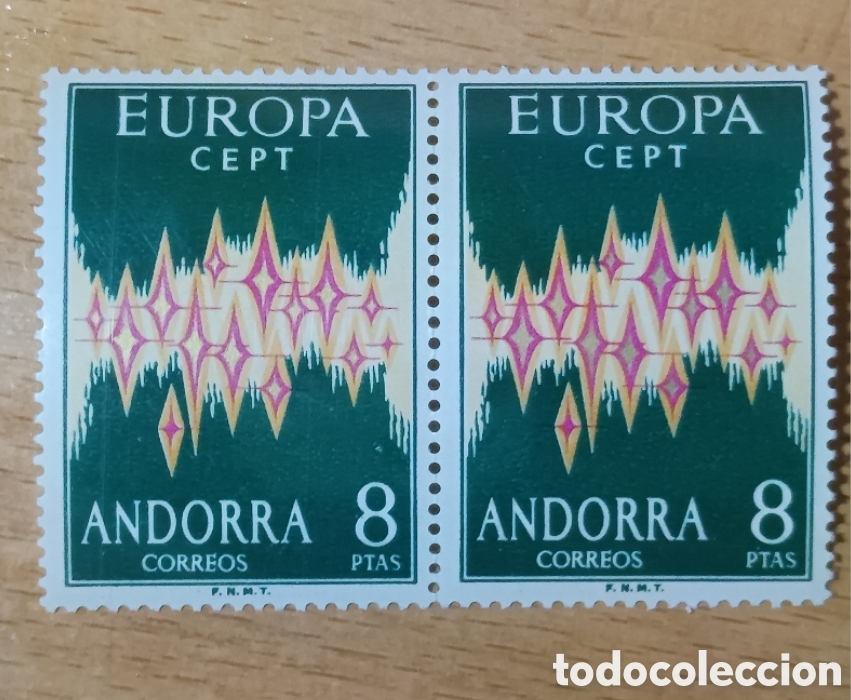 Sellos: ANDORRA ESPA&Ntilde;OLA 1972 EUROPA CEPT EDIFIL 72 SIN CHARNELA LUJO.