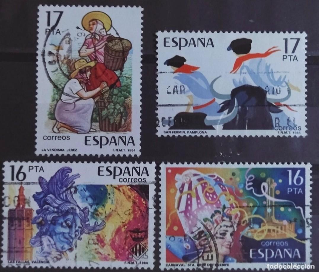 Sellos: ESPA&Ntilde;A 1984 Fiestas Populares. SERIE COMPLETA. USADO.