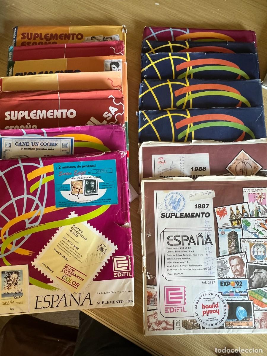 Sellos: Colecci&oacute;n completa de sellos de Espa&ntilde;a (periodo 1987 - 2000) montada en hojas oficiales