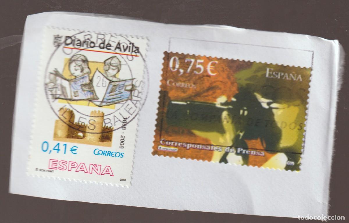 Sellos: Espa&ntilde;a - A&ntilde;os 2000, sellos usados sobre fragmento