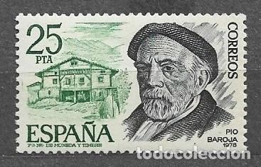 Sellos: Espa&ntilde;a 1978 - P&iacute;o Baroja, 1872-1956. Escritor - 2356** - 3000-3