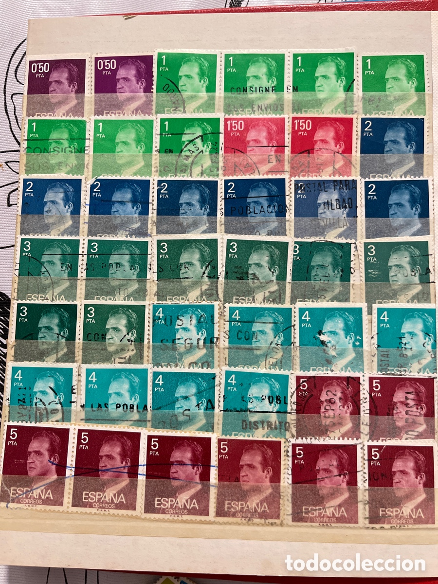 Sellos: Lote de 162 sellos Juan Carlos I
