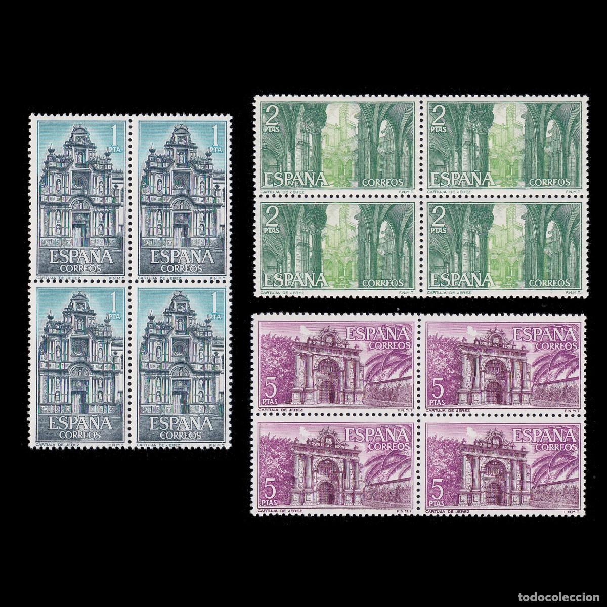 Sellos: Espa&ntilde;a.Cartuja Sta Mar&iacute;a. 1966.Blq4. Nuevo**.Edifil 1761-1763 + OBSEQUIO
