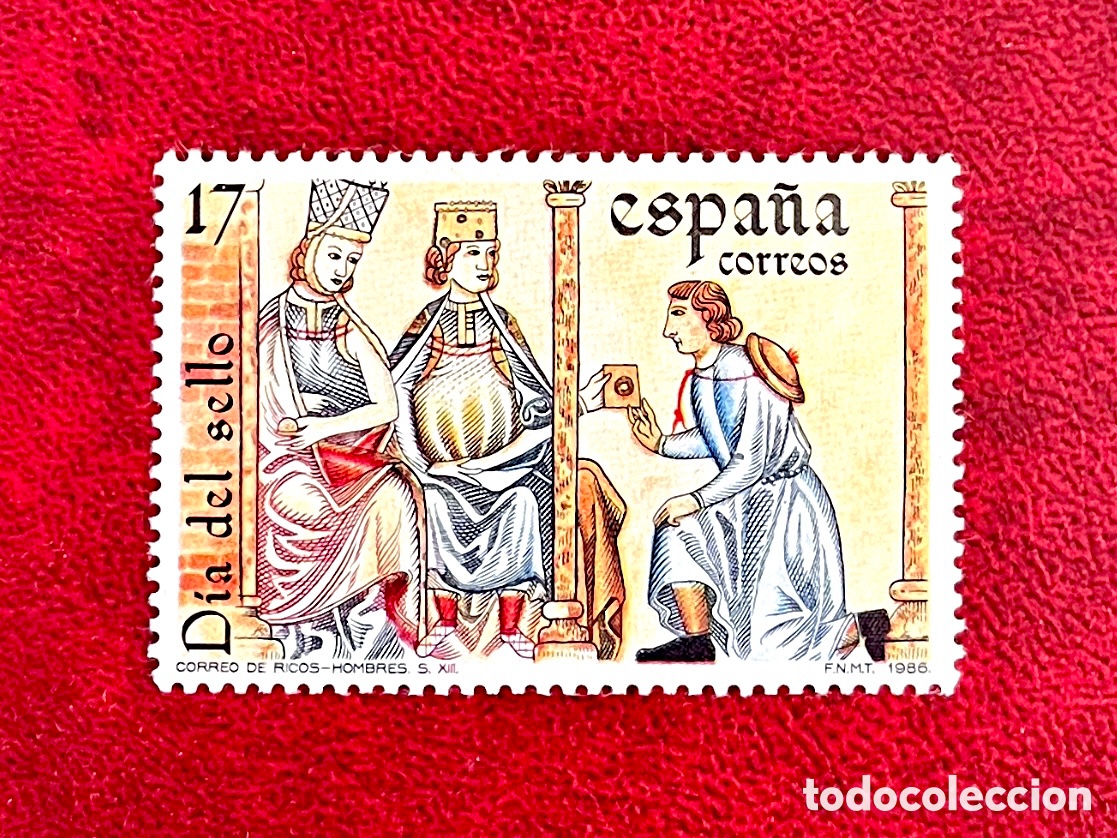 Sellos: Bonito Sello &ldquo;Correo de los Ricos Hombres&rdquo; Cantigas Alfonso X el Sabio