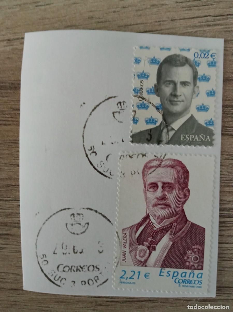 Sellos: JUAN VALERA, SELLO USADO Y PEGADO