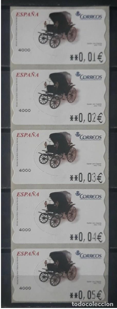 Sellos: ATM SPIDER CON CAPOTA. VALORES 1-2-3-4-5 CTOS EN TIRA. 5 DD/EE.
