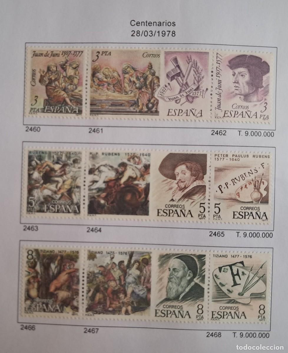 Sellos: serie completa de sellos de Espa&ntilde;a usados, centenarios, edifil 2460-2468, a&ntilde;o 1978.