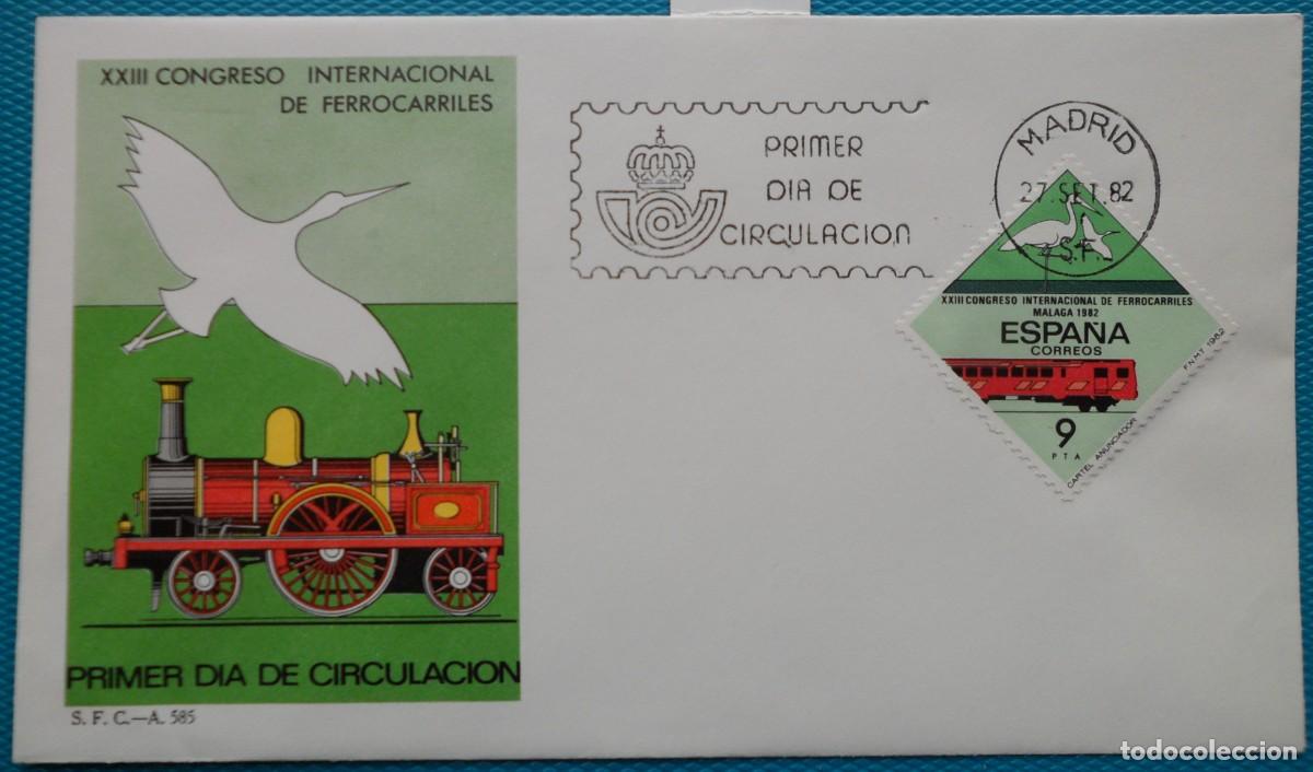 Sellos: 1982-ESPA&Ntilde;A-SPD-VER FOTO-N&ordm;2670/2-XXIII CONGRESO INTERNACIONAL DE FERROCARRILES