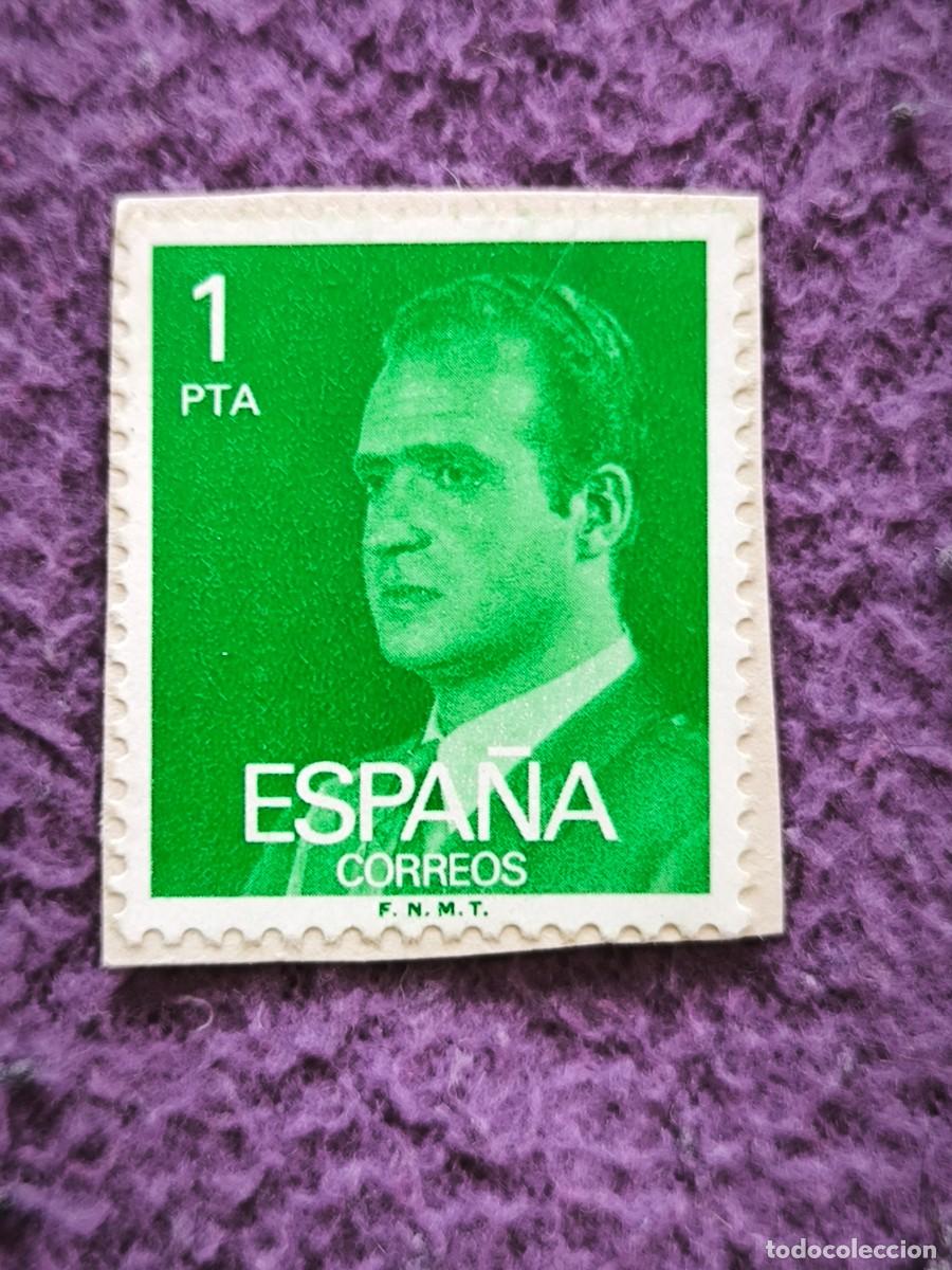 Sellos: Sello Espa&ntilde;a 1 Peseta Rey Juan Carlos I Cl&aacute;sico Filatelia Coleccionismo