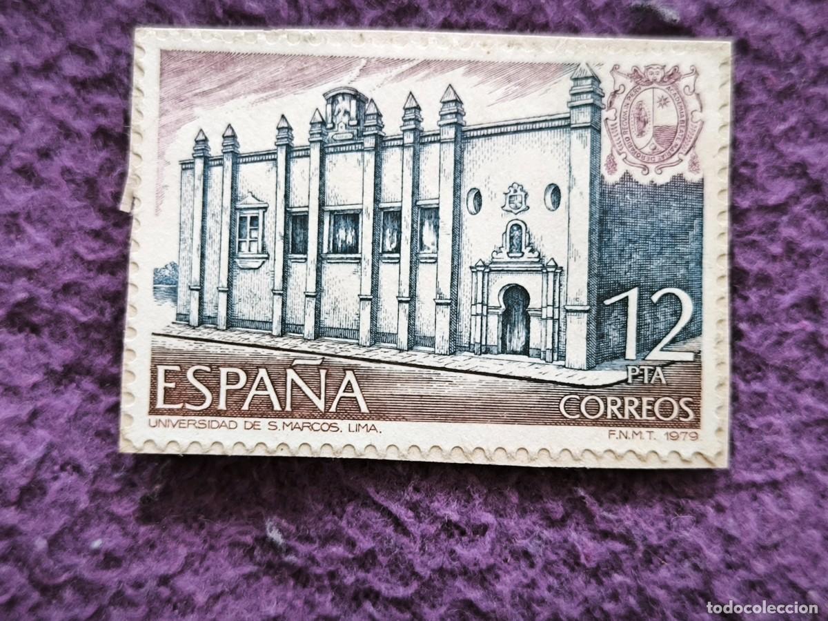 Sellos: Sello Espa&ntilde;a 12 Pesetas Universidad De San Marcos Lima 1979 Filatelia Coleccionismo