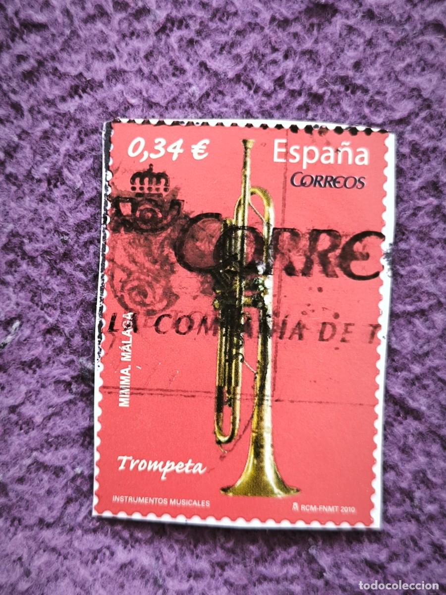 Sellos: Sello Espa&ntilde;a 0,34&euro; Trompeta Instrumentos Musicales 2010 Filatelia Coleccionismo