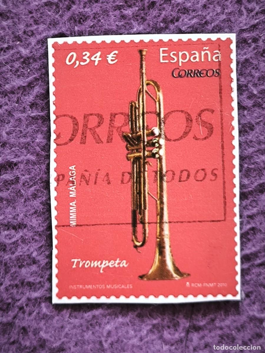 Sellos: Sello Espa&ntilde;a 0,34&euro; Trompeta Instrumentos Musicales 2010 Filatelia Coleccionismo