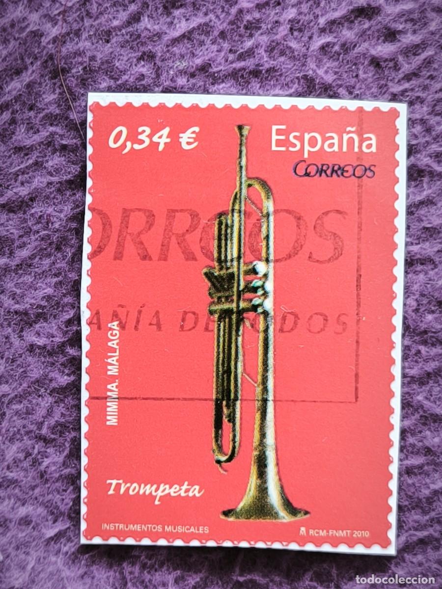 Sellos: Sello Espa&ntilde;a 0,34&euro; Trompeta Instrumentos Musicales 2010 Filatelia Coleccionismo