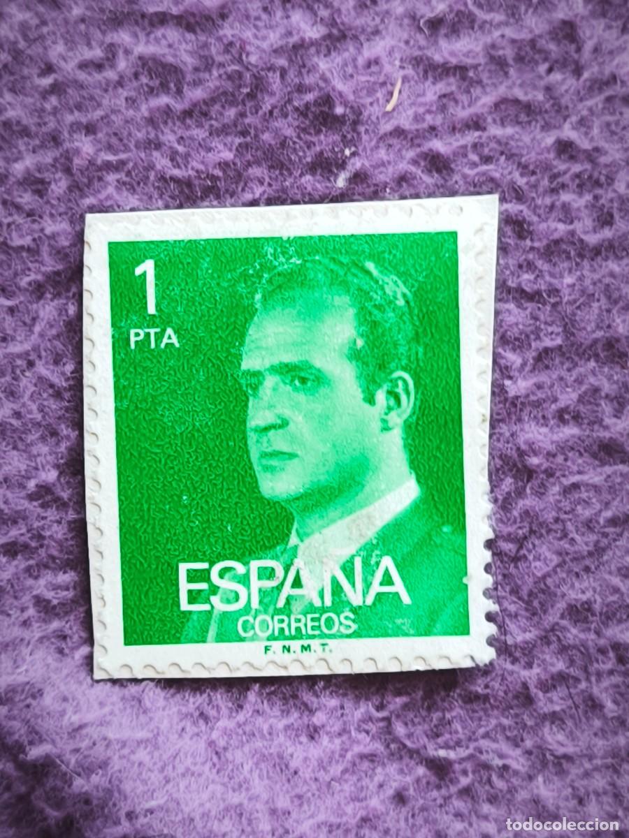 Sellos: Sello Espa&ntilde;a 1 Peseta Rey Juan Carlos I Cl&aacute;sico Filatelia Coleccionismo