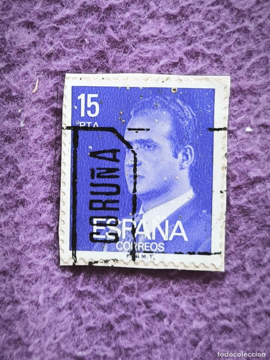 Sellos: Sello Espa&ntilde;a 15 Pesetas Juan Carlos I Cl&aacute;sico Azul Para Coleccionistas De Filatelia