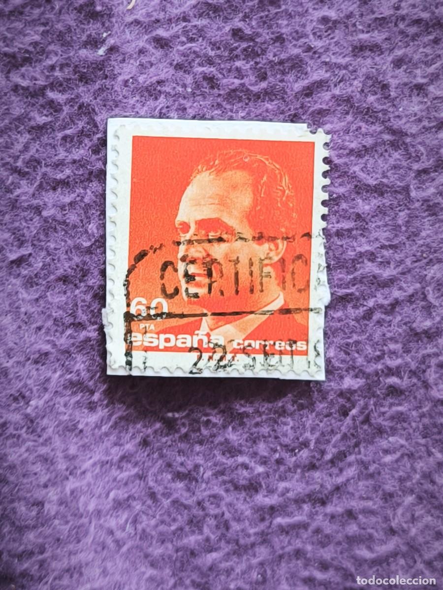 Sellos: Sello Espa&ntilde;a 60 Pesetas Juan Carlos I Cl&aacute;sico Rojo Para Coleccionistas De Filatelia