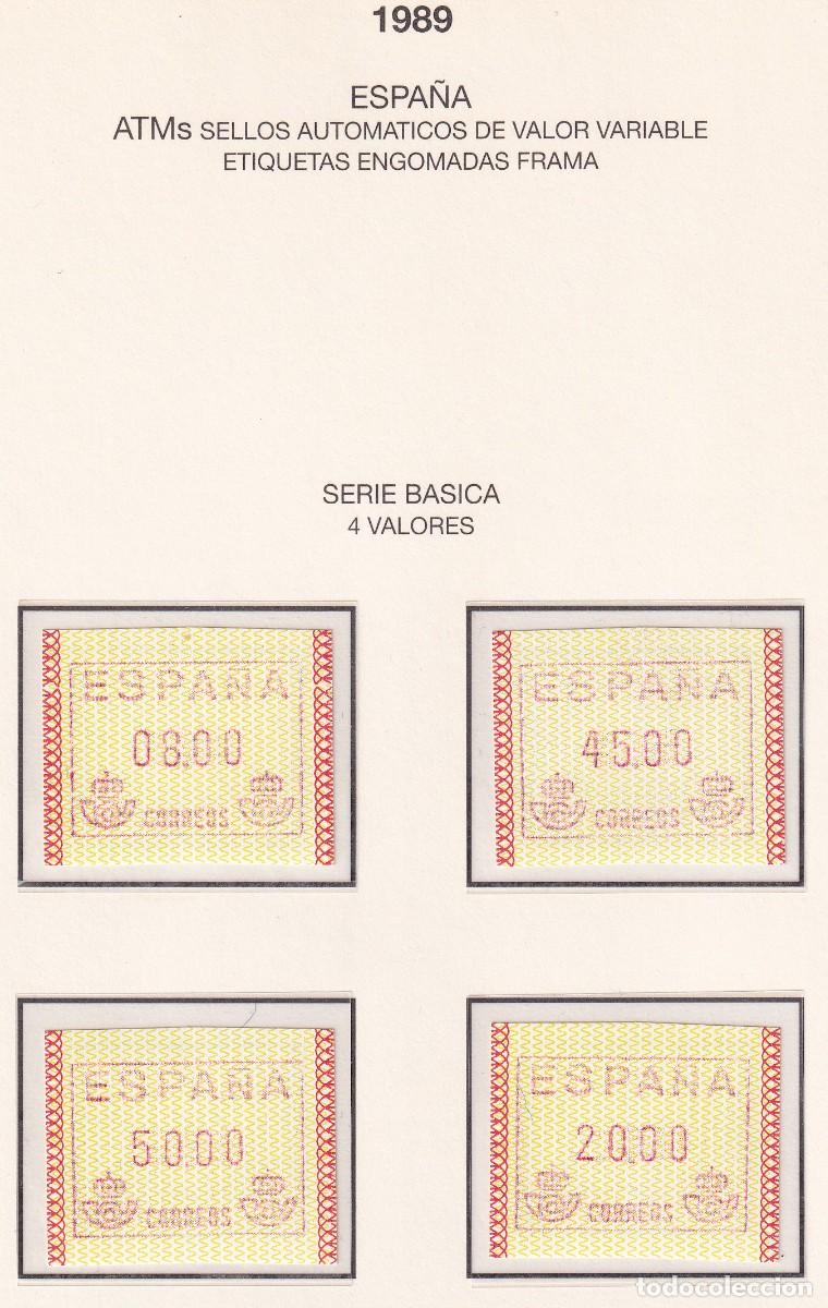 Sellos: ATMS / ATM - ETIQUETAS KL&Uuml;SSENDORF 1989 ed n&ordm; 1 - valores 08,20,45,50 ptas - MAQUINA FRAMA - ESPA&Ntilde;A