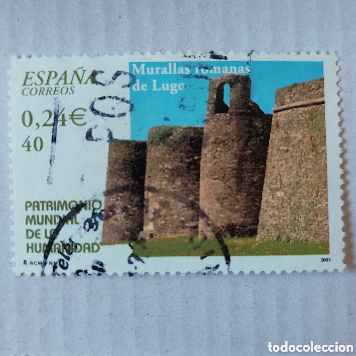 Sellos: 2001 Espa&ntilde;a Usado Patrimonio de la Humanidad Murallas romanas de Vigo