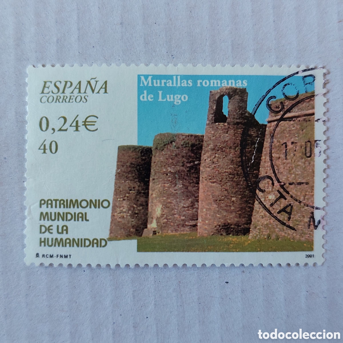 Sellos: 2001 Espa&ntilde;a Usado Patrimonio de la Humanidad Murallas romanas de Vigo