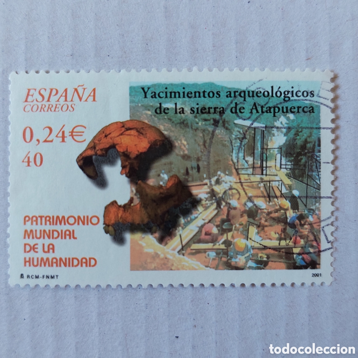 Sellos: 2001 Espa&ntilde;a Usado Patrimonio de la Humanidad Yacimiento Arqueol&oacute;gico Atapuerca