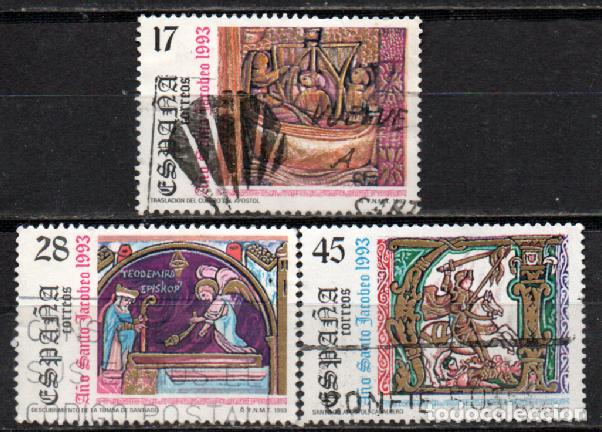Sellos: EDIFIL 3252/4, A&Ntilde;O SANTO JACOBEO 1993, SERIE COMPLETA, USADO
