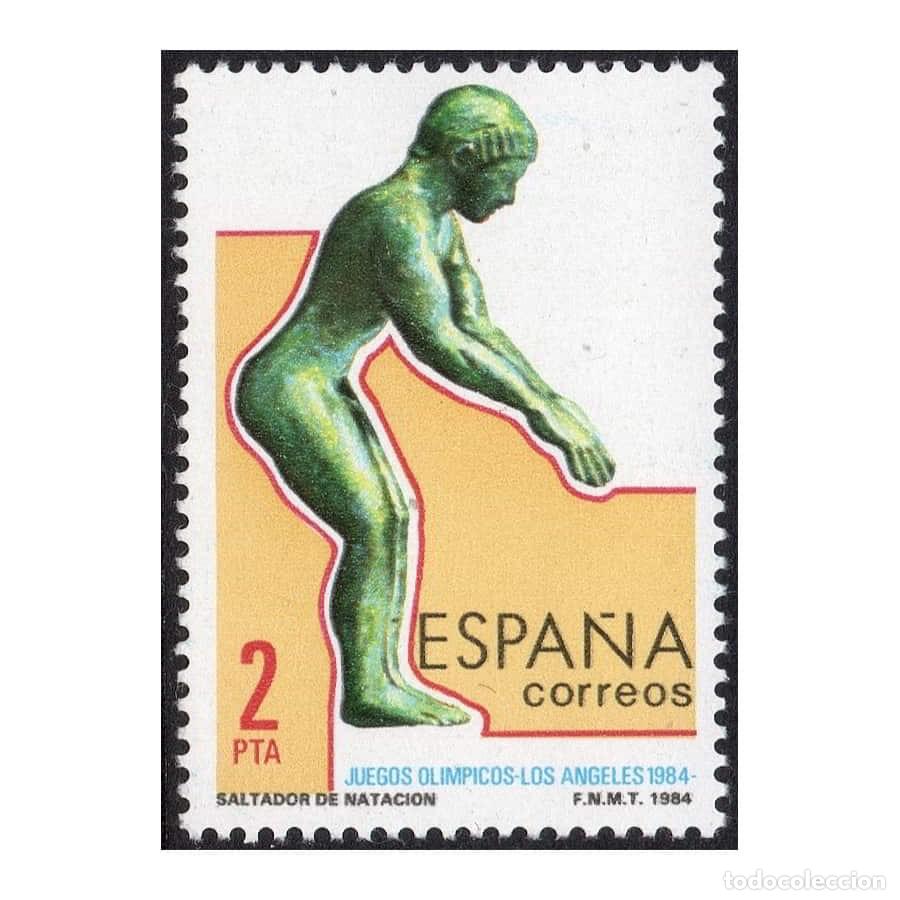 Sellos: Espa&ntilde;a 1984 [SLL] Juegos Ol&iacute;mpicos Los &Aacute;ngeles. Saltador de nataci&oacute;n (MNH)