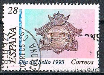 Sellos: EDIFIL N&ordm; 3243, D&Iacute;A DEL SELLO 1993, BUZ&Oacute;N DE 1908, USADO
