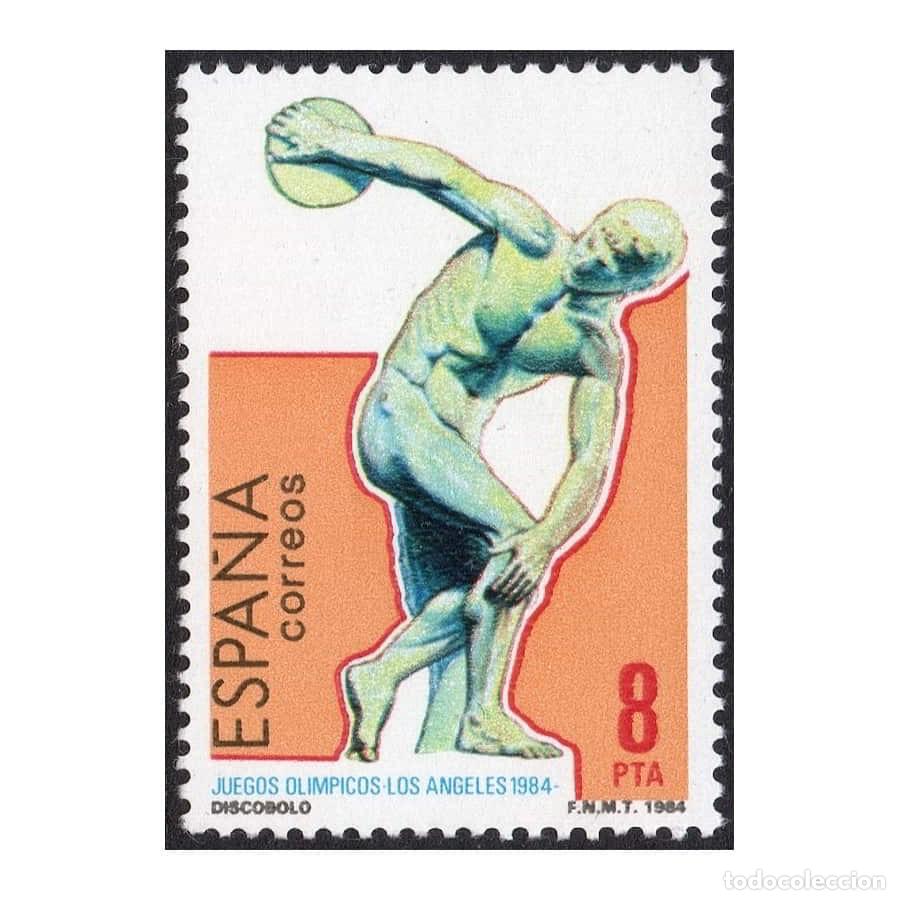 Sellos: Espa&ntilde;a 1984 [SLL] Juegos Ol&iacute;mpicos Los &Aacute;ngeles. Disc&oacute;bolo de Mir&oacute;n (MNH)