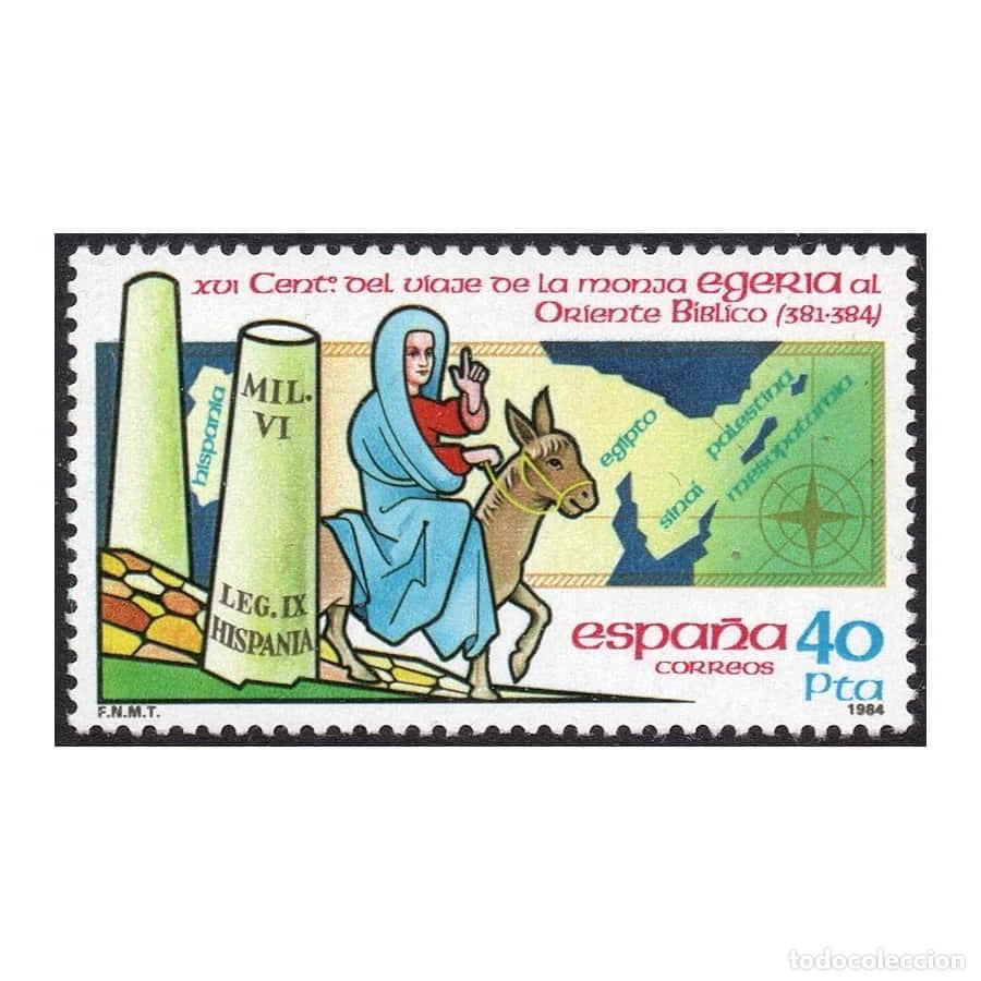 Sellos: Espa&ntilde;a 1984 [SLL] Peregrinaje de la monja Egeria a Tierra Santa (MNH)