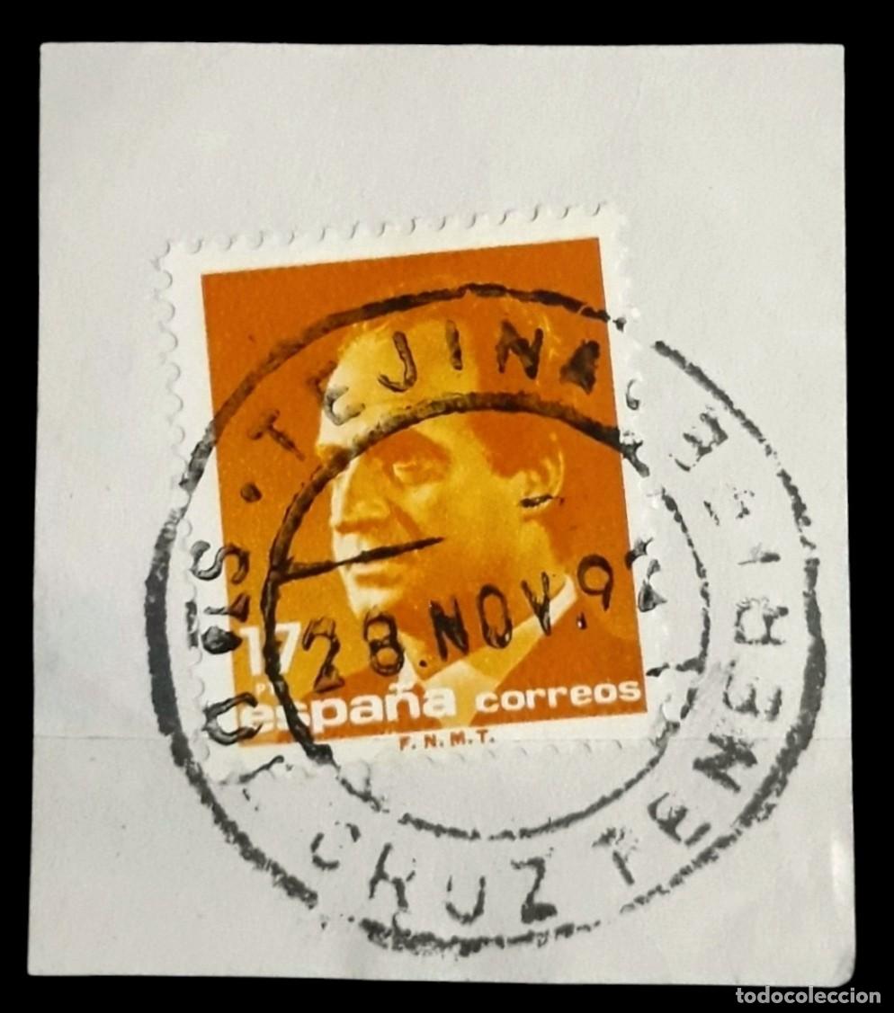 Sellos: ESPA&Ntilde;A JUAN CARLOS. FECHADOR TEJINA (TENERIFE). USADO.