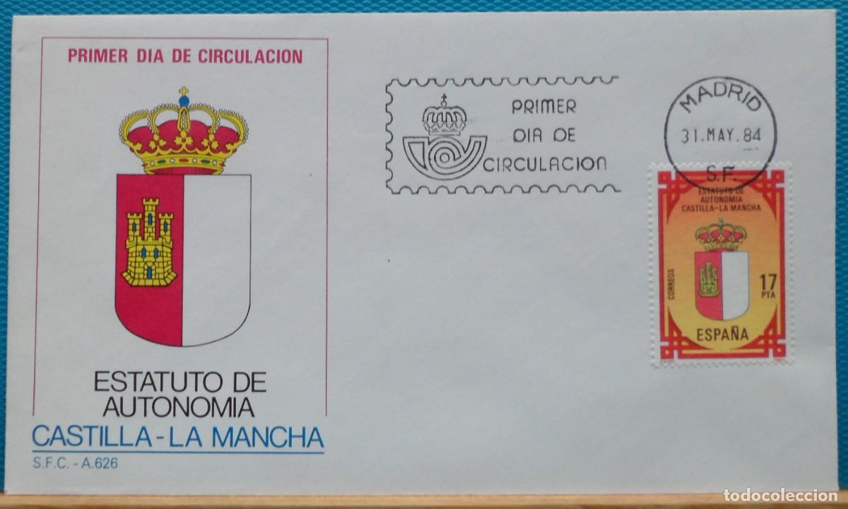 Sellos: 1984-ESPA&Ntilde;A-SPD-VER FOTO-N&ordm;2738-ESTATUTOS DE AUTONOMIA-CASTILLA-LA MANCHA