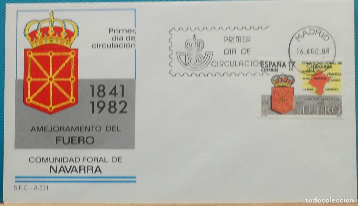 Sellos: 1984-ESPA&Ntilde;A-SPD-VER FOTO-N&ordm;2740-ESTATUTOS DE AUTONOMIA-NAVARRA
