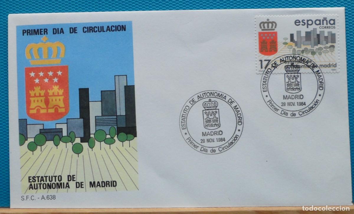 Sellos: 1984-ESPA&Ntilde;A-SPD-VER FOTO-N&ordm;2741-ESTATUTOS DE AUTONOMIA-MADRID