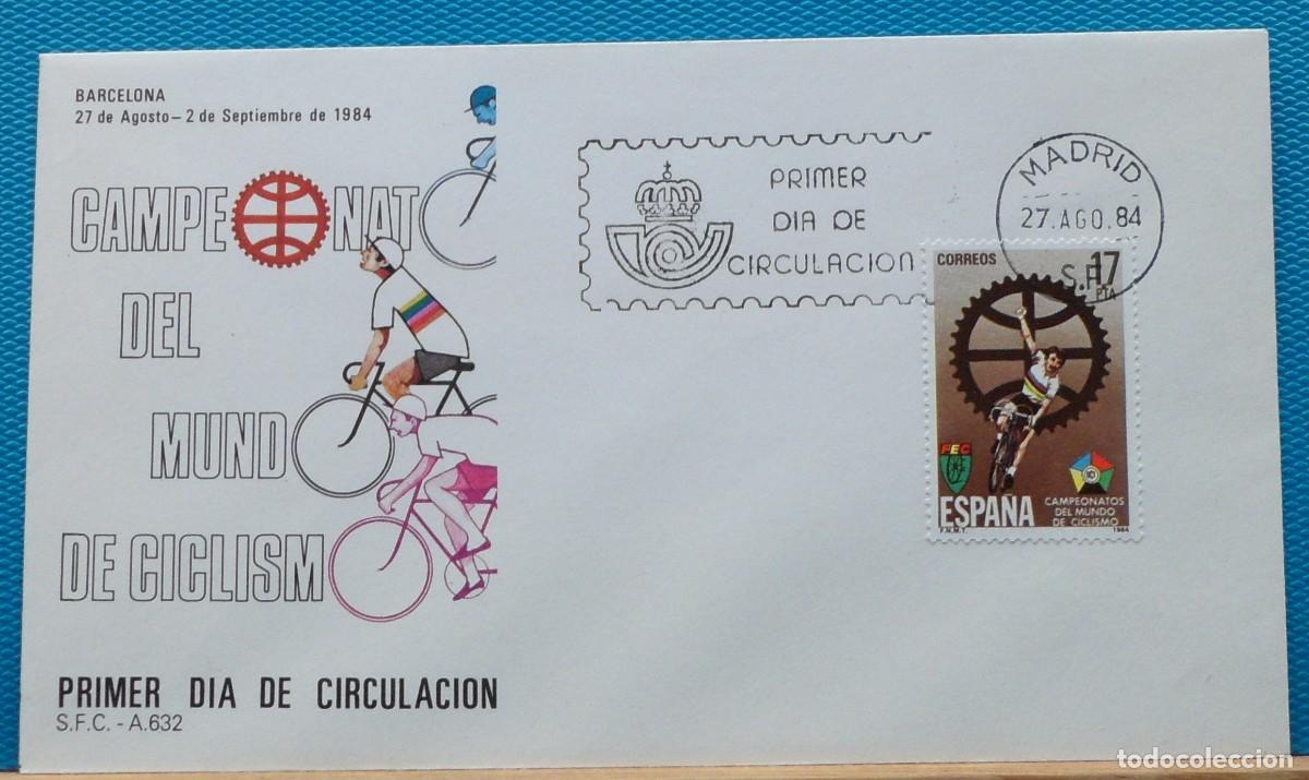 Sellos: 1984-ESPA&Ntilde;A-SPD-VER FOTO-N&ordm;2772-CAMPEONATO DEL MUNDO DE CICLISMO