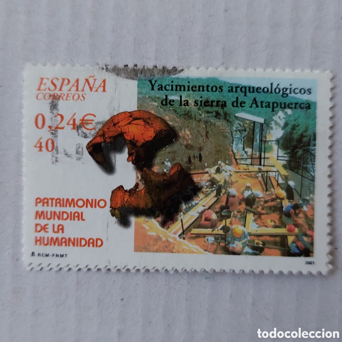 Sellos: 2001 Espa&ntilde;a Usado Patrimonio de la Humanidad Yacimiento Arqueol&oacute;gico Atapuerca