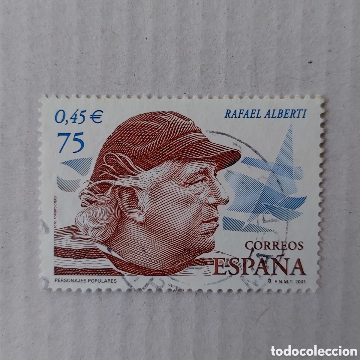 Sellos: 2001 Espa&ntilde;a Usado Personajes populares Rafael Alberti Literatura Poes&iacute;a