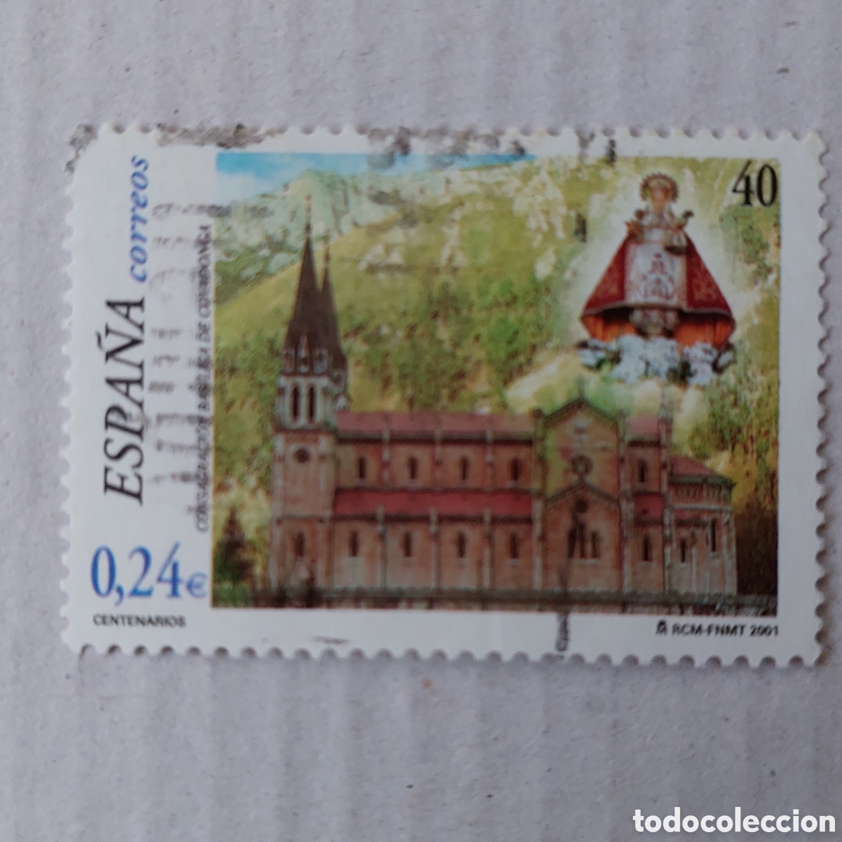 Sellos: 2001 Espa&ntilde;a Usado Consagraci&oacute;n Bas&iacute;lica de Covadonga