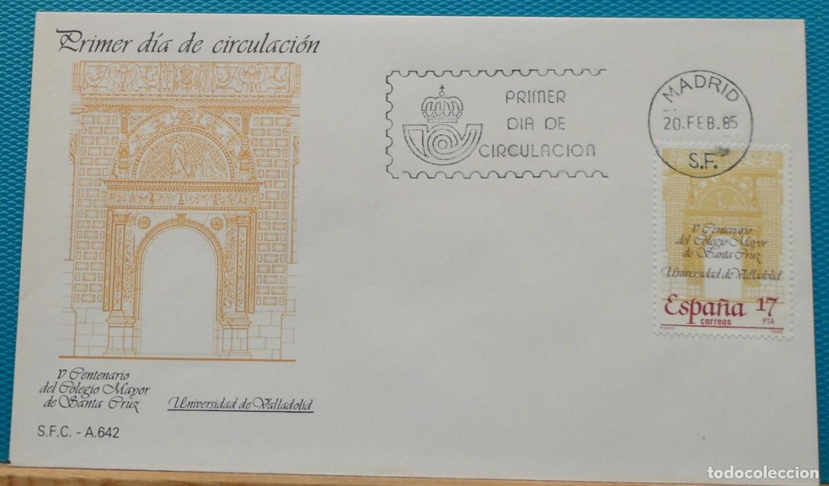 Sellos: 1985-ESPA&Ntilde;A-SPD-VER FOTO-N&ordm;2780-V CENTENARIO DEL COLEGIO MAYOR DE SANTA CRUZ-UNIVERSIDAD DE VALLADOL