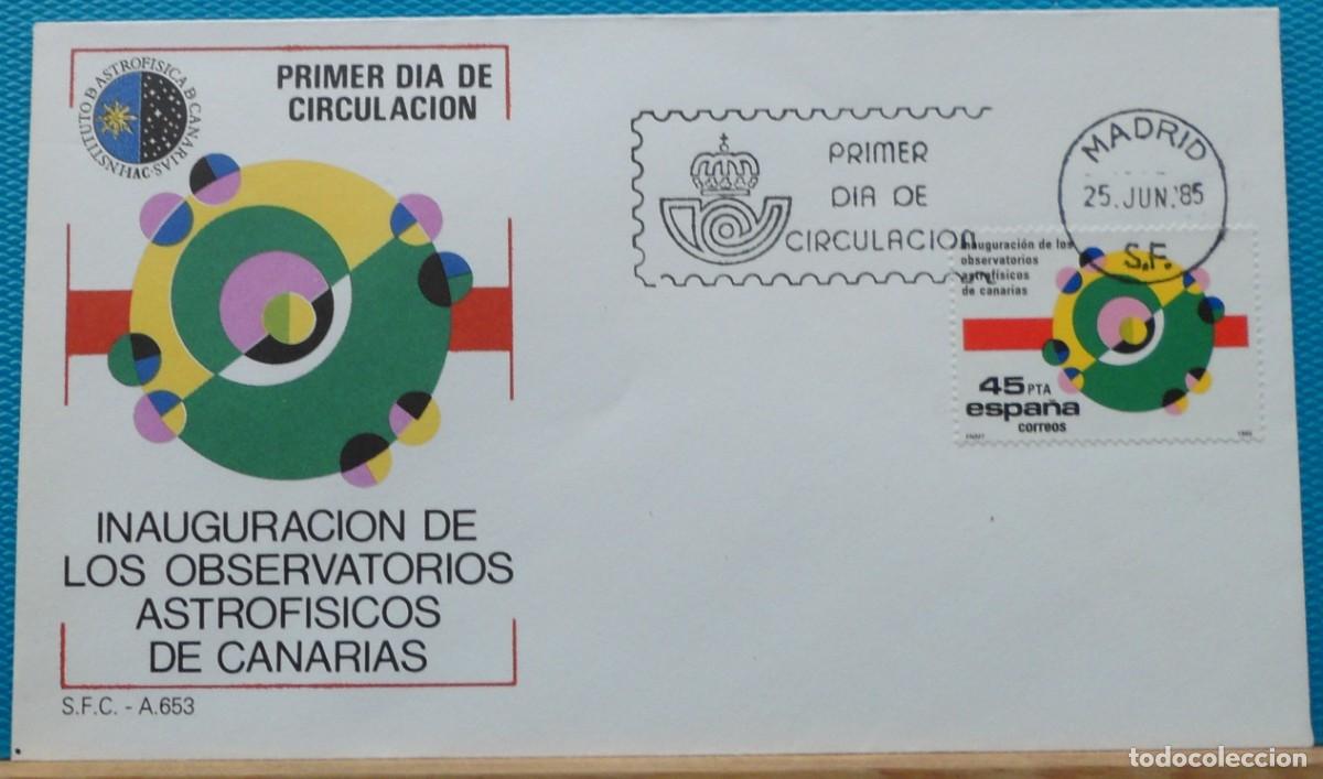 Sellos: 1985-ESPA&Ntilde;A-SPD-VER FOTO-N&ordm;2802-OBSEERVATORIO DE CANARIAS