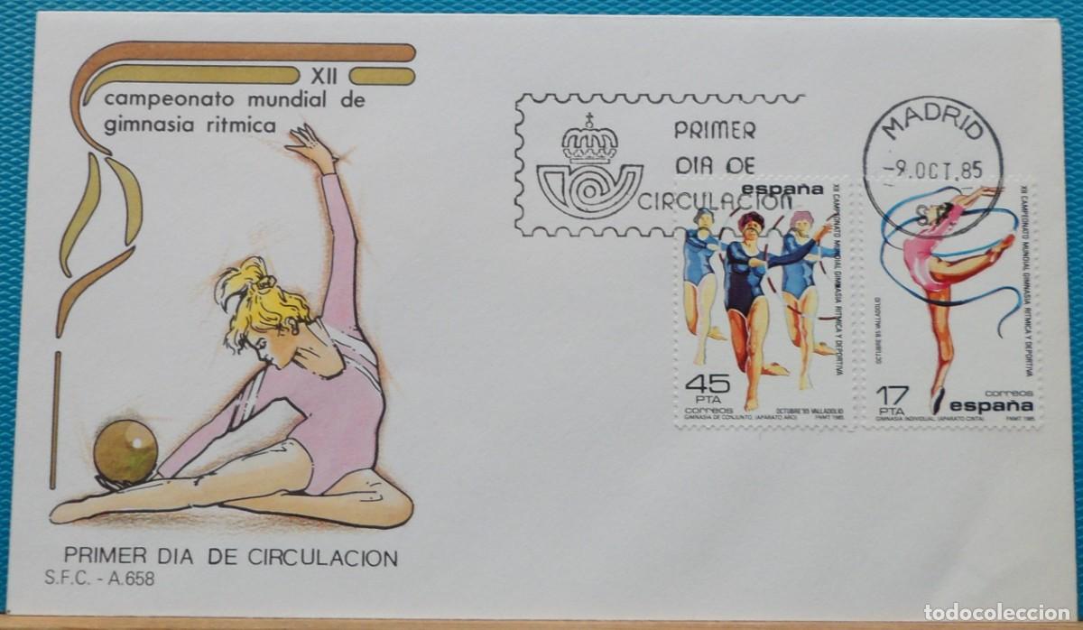 Sellos: 1985-ESPA&Ntilde;A-SPD-VER FOTO-N&ordm;2811/2-XII CAMPEONATO MUNDIAL DE GIMNASIA RITMICA
