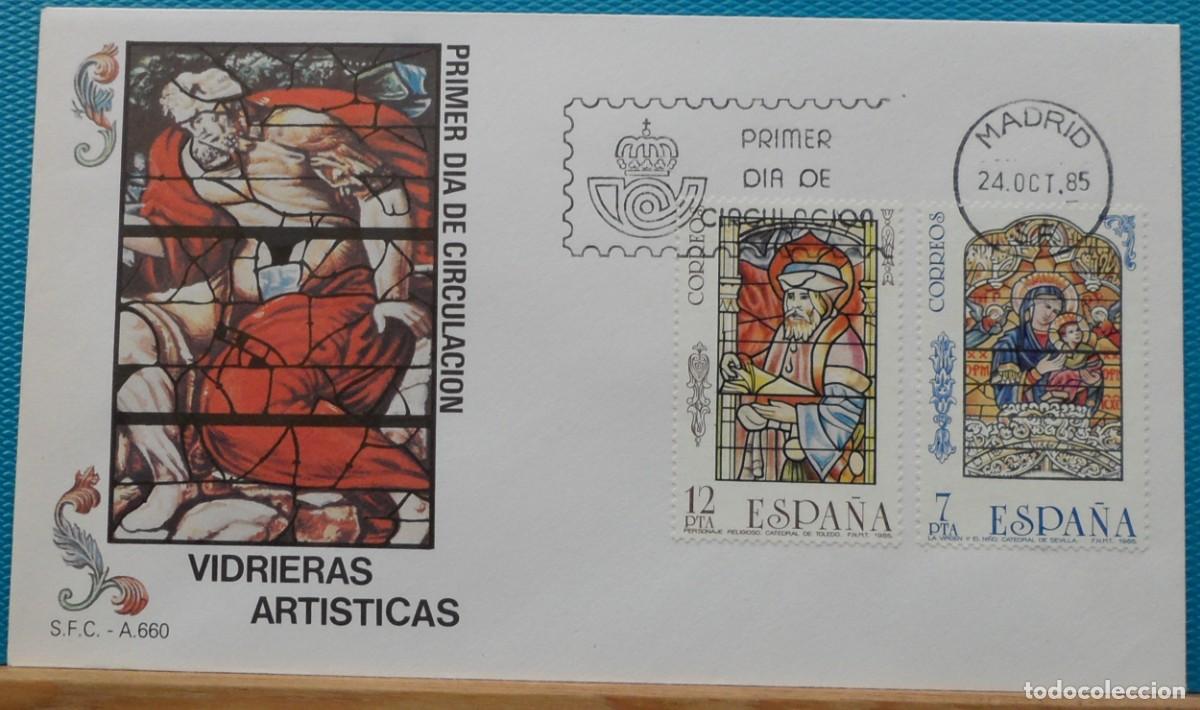 Sellos: 1985-ESPA&Ntilde;A-SPD-VER FOTO-N&ordm;2815/7-VIDRIERAS ARTISTICAS