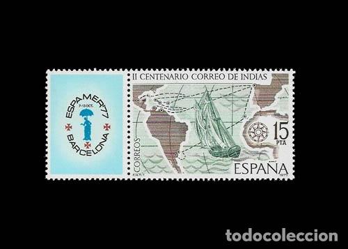 Briefmarken: Edifil 2437 nuevo sin charnela MNH ** 1977 Correo de Indias. ESPAMER 77