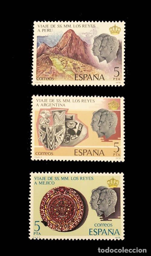 Sellos: Edifil 2493-2495 nuevos sin charnela MNH ** 1978 Viaje se SS. MM. los Reyes a Hispanoam&eacute;rica