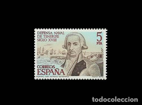 Sellos: Edifil 2536 nuevo sin charnela MNH ** 1979 Defensa Naval de Tenerife. Siglo XVIII