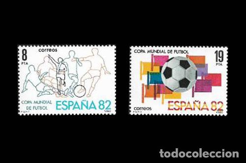 Sellos: Edifil 2570-2571 nuevos sin charnela MNH ** 1980 Campeonato Mundial de F&uacute;tbol ESPA&Ntilde;A'82