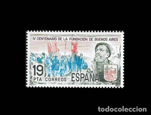 Sellos: Edifil 2584 nuevo sin charnela MNH ** 1980 IV centenario de la fundaci&oacute;n de Buenos Aires