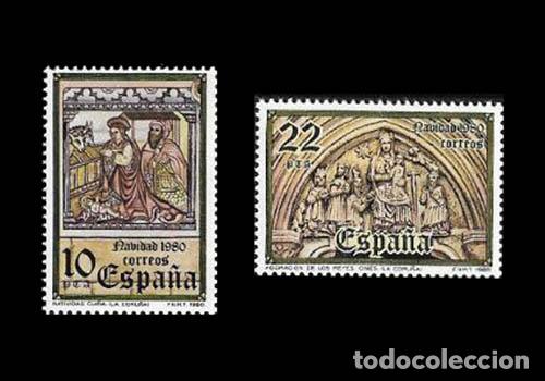 Sellos: Edifil 2593-2594 nuevos sin charnela MNH ** 1980 Navidad