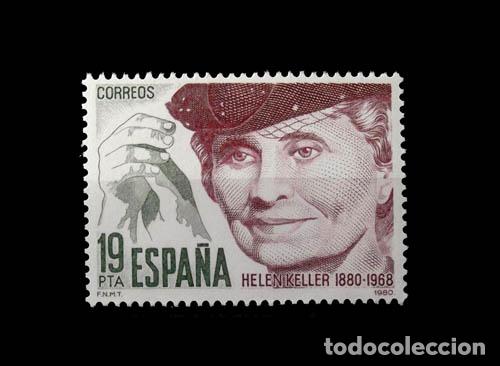 Sellos: Edifil 2574 nuevo sin charnela MNH ** 1980 Centenario de Helen Keller